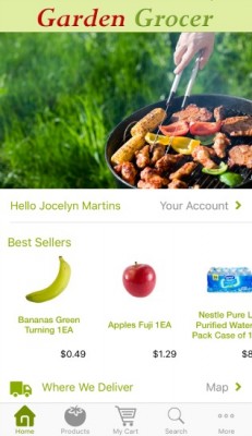 Garden Grocer Home Screen