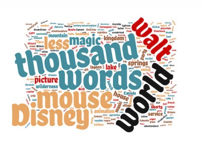 1000 Words Disney Word Cloud