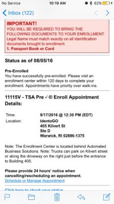 TSA PreCheck® Enrollment Process