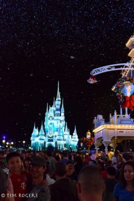 Castle from Main Street at Christmas