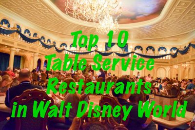 Top 10 Table Service Restaurants at Walt Disney World