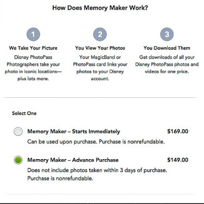 Memory Maker Purchase Options