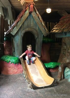 Toddler Enjoying the Laughin' Place Outside of Splash Mountain