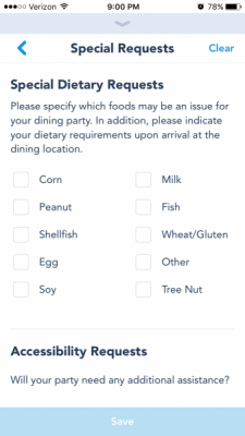 MDE Dietary Restriction Options