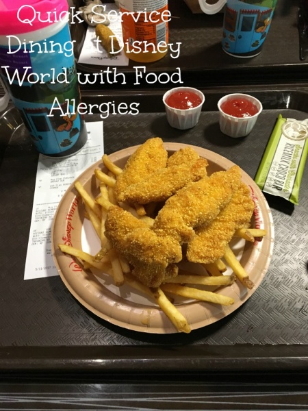Disney World with Food Allergies quick service meal
