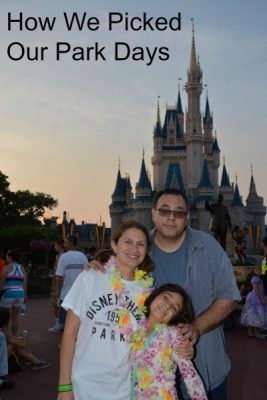 How We Picked Our Walt Disney World Park Days