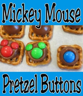 Mickey Mouse pretzel buttons