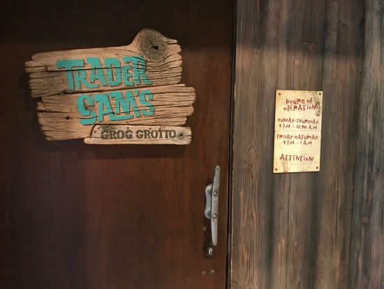 Trader Sam's Grog Grotto Door Dining at Disney's Polynesian Resort