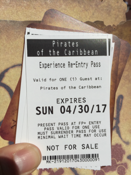 FastPass for Pirates of the Caribbean