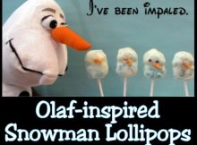 Olaf snowman lollipops