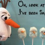 Olaf snowman lollipops