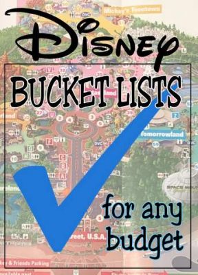 Disney bucket lists