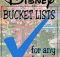 Disney bucket lists