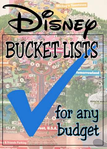 Disney bucket lists