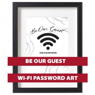 Be our guest Disney wifi sign Wifi password sign welcome sign chalkboard wifi editable reusable closing gift chalkboard paint sign