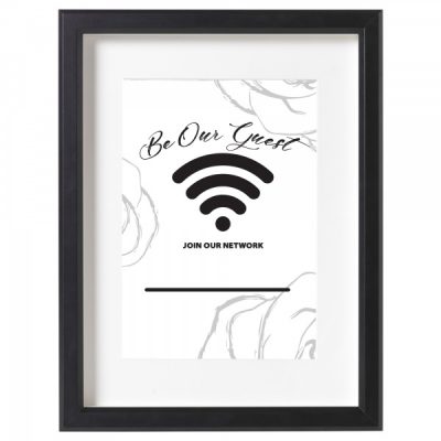 Free Wifi Sign 8" x  8" 