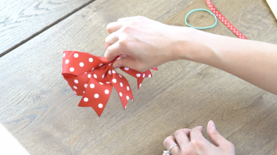 DIY Mickey Wire Ears Double Bow Formation