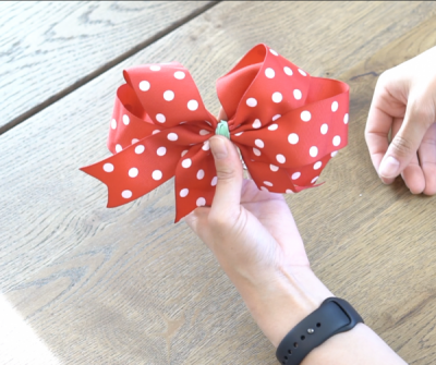 DIY Mickey Wire Ears Double Bow With Rubber band