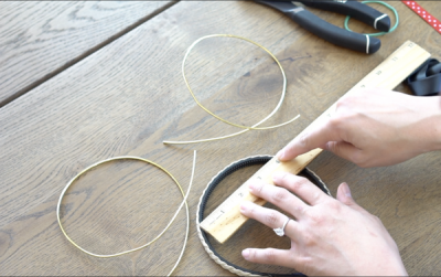 DIY Mickey Wire Ears Headband Measuring