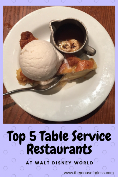 Top five Table Service Restaurants