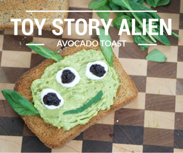 Toy Story Alien Avocado Toast