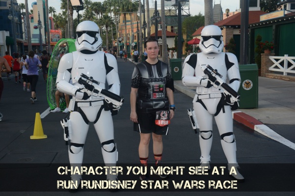 Stormtroopers are some of the characters you will see during the race.