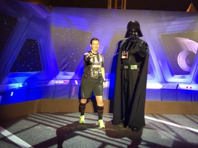 Star Wars Darkside Half Marathon Pre-Race Picture with Darth Vader