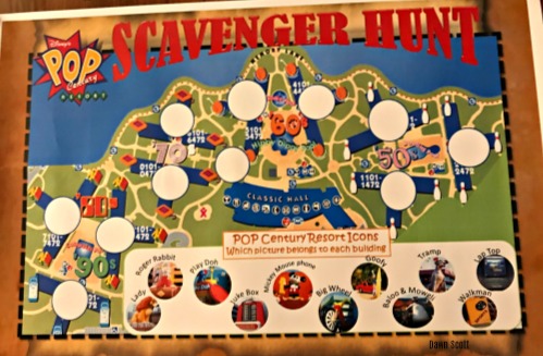 Pop Century Resort Scavenger Hunt 