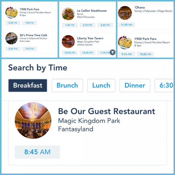 last minute dining availability