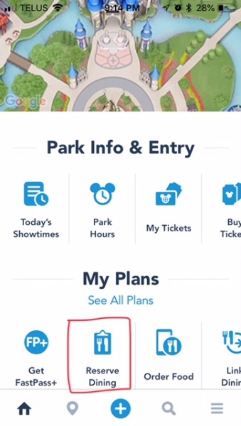 Booking Last Minute Dining at Walt Disney World