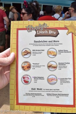 Woodys Lunch Box Menu