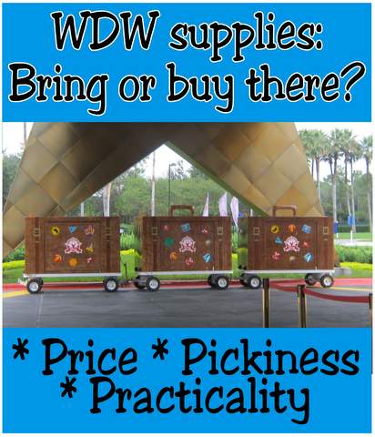 Bring or buy Disney trip supplies?