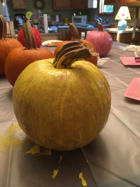 Pluto Tsum Tsum pumpkin in progress