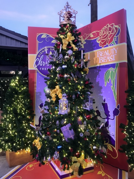 Christmas tree themed to Beauty and the Beast