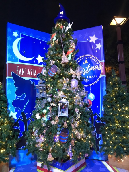 Christmas tree themed to Fantasia