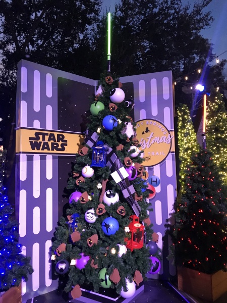 Christmas tree themed to Star Wars