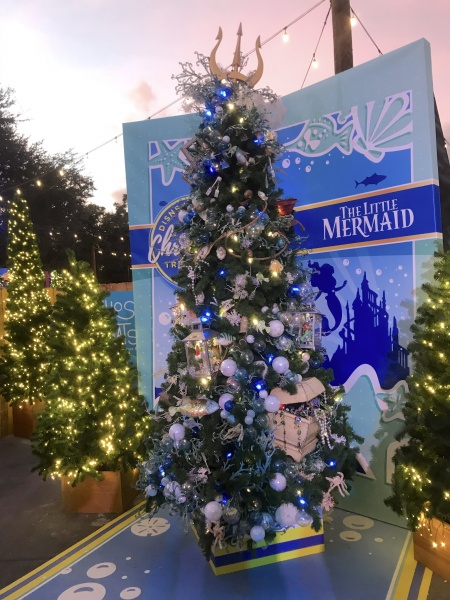 Christmas tree themed to The Little Mermaid