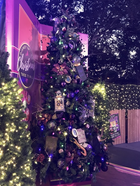 Christmas tree themed to the Disney villains