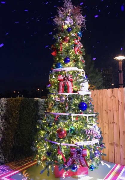 Christmas tree themed to Walt Disney World Resort