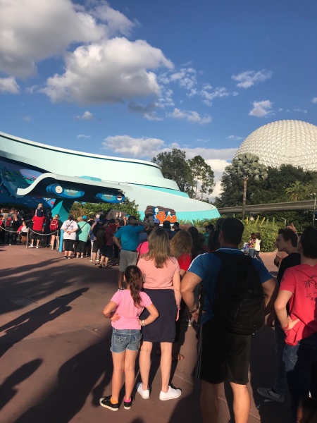 FastPass line outside of The Seas Pavillion