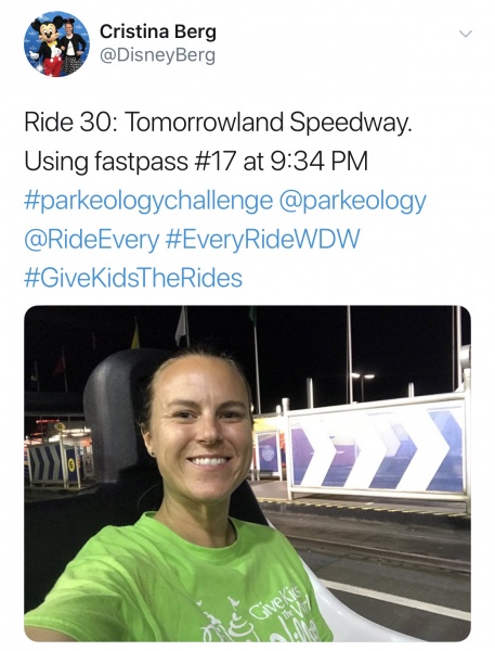 Ride #30 on Tomorrowland Speedway