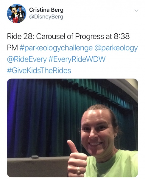 Selfie Tweet on Carousel of Progress