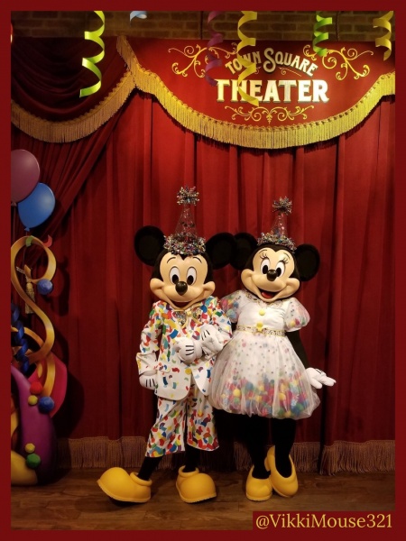 Mickey and Minnie celebratory outfits