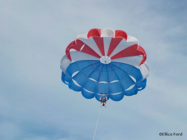 Parasailing on Castaway Cay