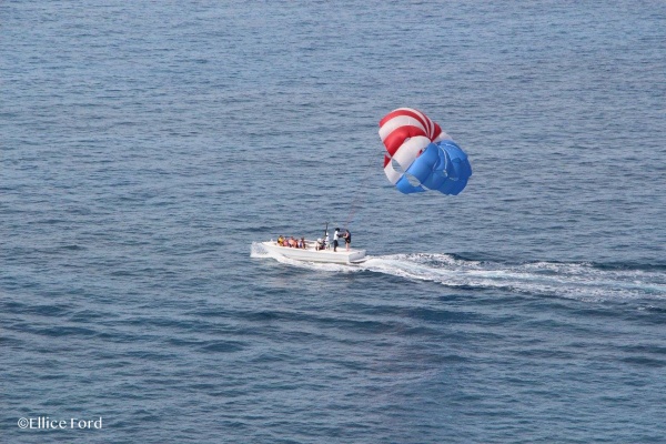 Parasailing on Castaway Cay