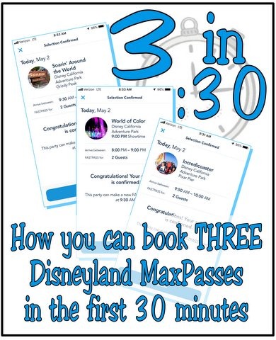 How to book three MaxPasses in the first 30 minutes