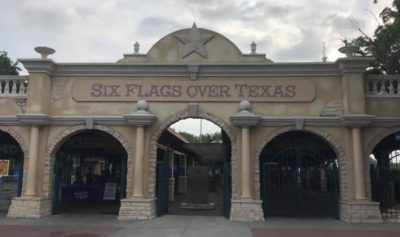 Arriving at Coasting for Kids at Six Flags over Texas