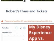 My Disney Experience App Vs. Website