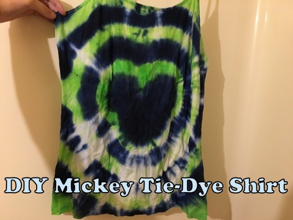 DIY MIckey Tie Dye Shirt