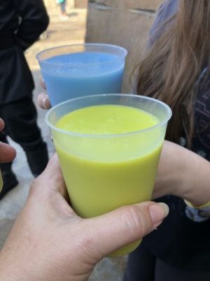 Galaxy's Edge Blue and Green Milk | Preparing for your arrival in Galaxy's Edge